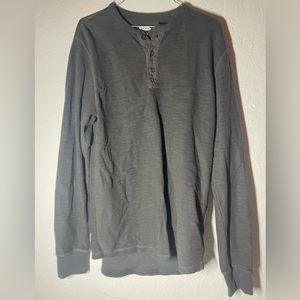 Old Navy Mens Dark Gray Long-Sleeved Built-In Flex Shirt - Size L